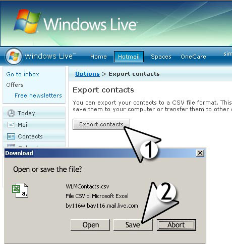 Voordracht thema Toestemming How to Import Windows Live / Hotmail contacts into SendBlaster -  SendBlaster bulk email software